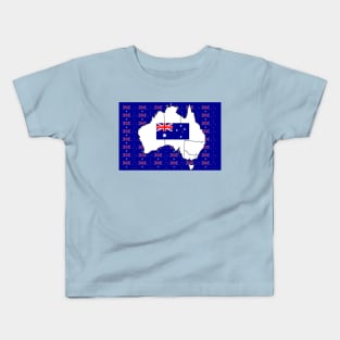 Australia surrounded with the Australian flag Kids T-Shirt